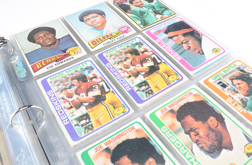 Eighty Vintage Pittsburgh Steelers Football Cards