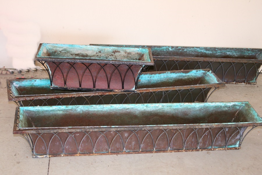 Four Beautiful Copper Window Boxes