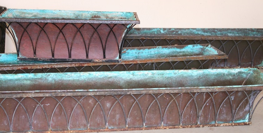 Four Beautiful Copper Window Boxes