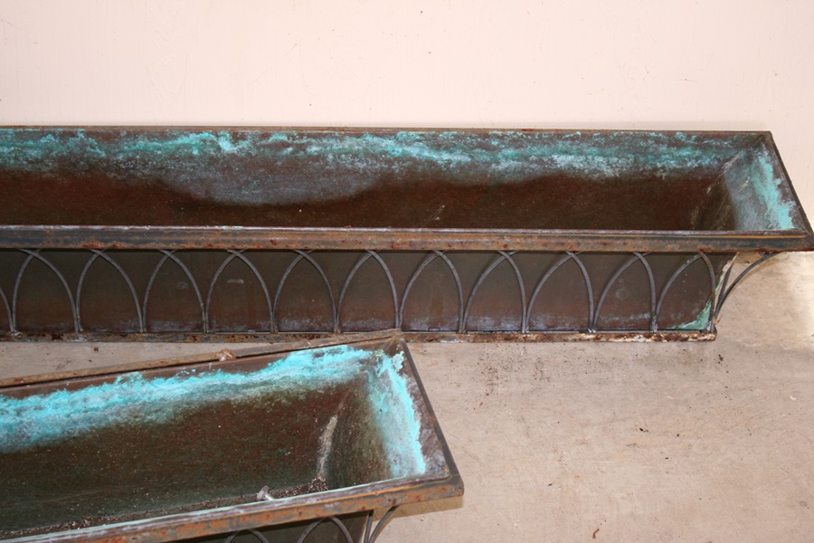 Four Beautiful Copper Window Boxes