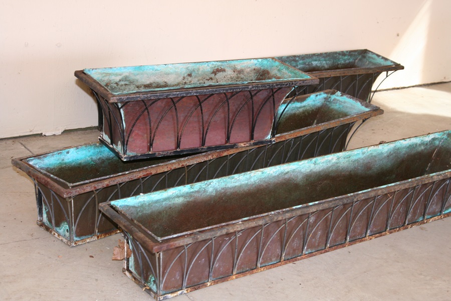 Four Beautiful Copper Window Boxes