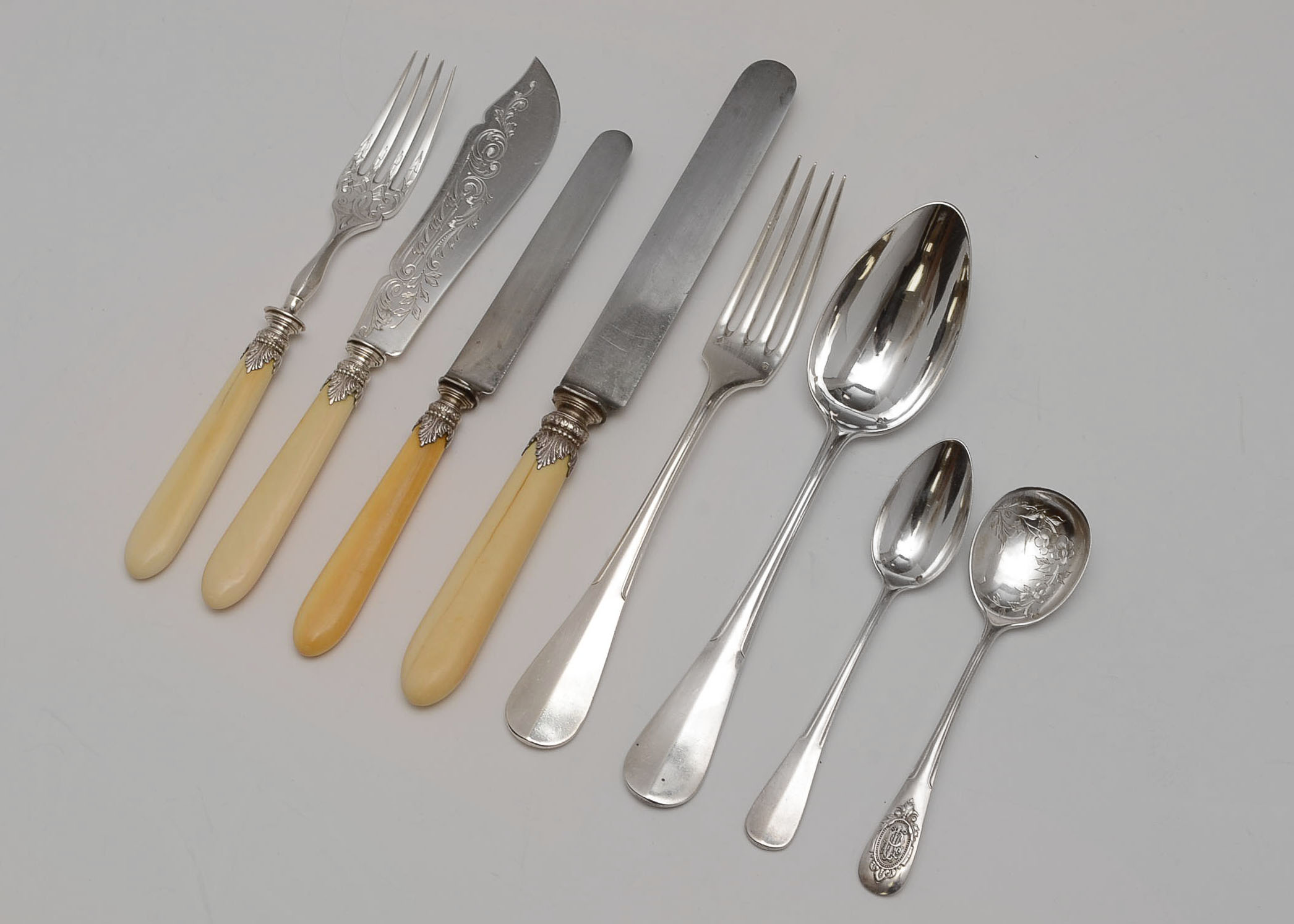 Late 19th Century French 950 Silver Flatware