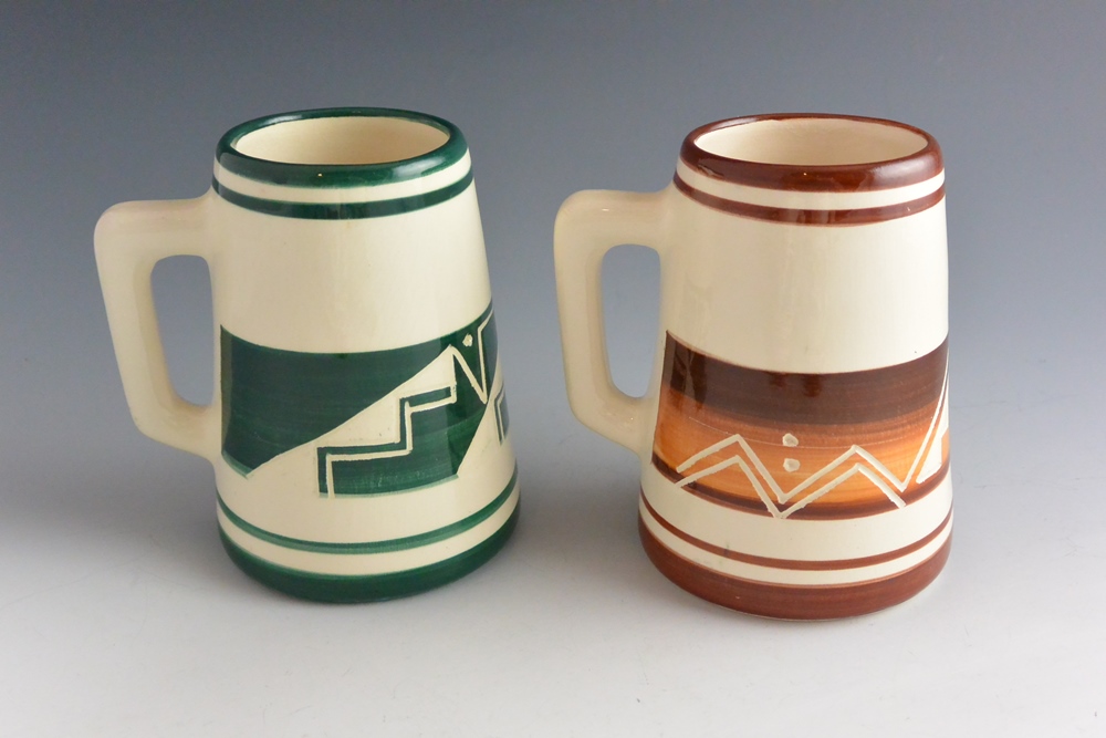 Ute Mountain Tribe Indian Pottery Mugs Signed E. Root