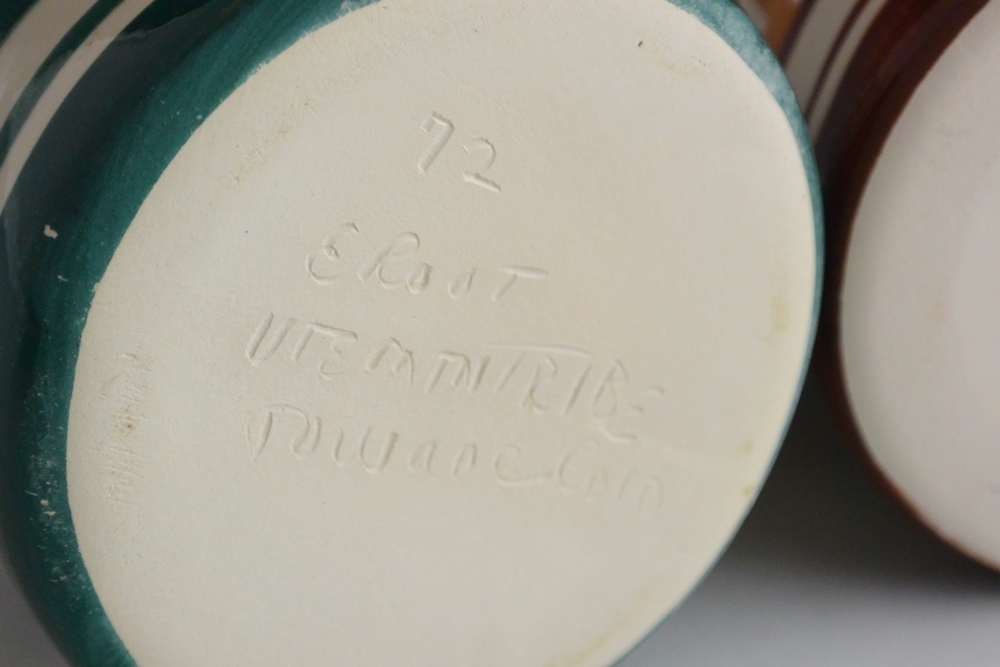 Ute Mountain Tribe Indian Pottery Mugs Signed E. Root