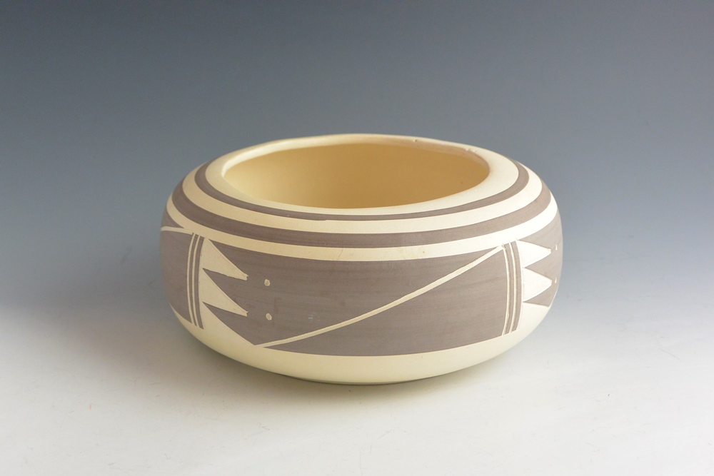 Ute Mountain Indian Tribe Pottery Bowl Signed C. House