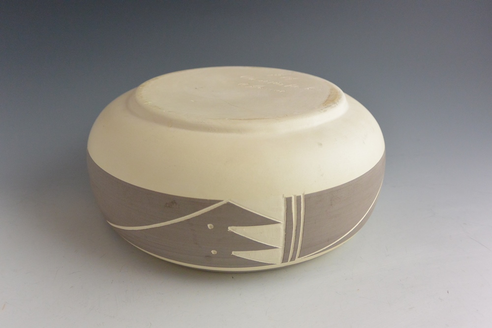 Ute Mountain Indian Tribe Pottery Bowl Signed C. House