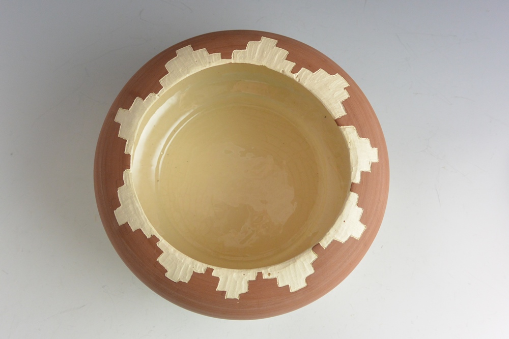 Ute Mountain Indian Tribe Pottery Bowl Signed C. House