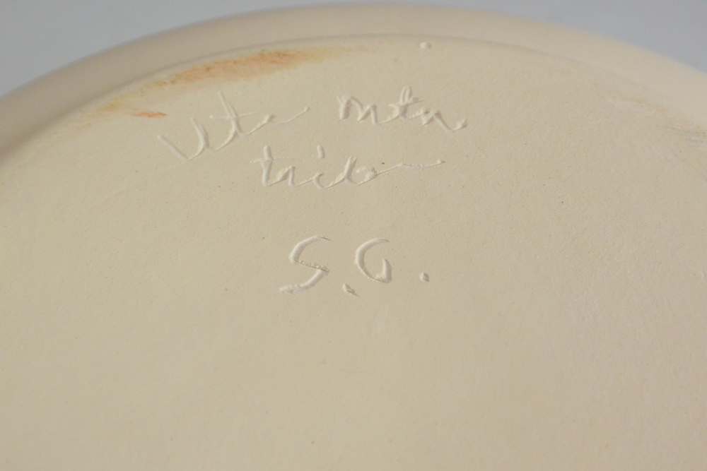 Ute Mountain Indian Tribe Pottery Bowl Signed C. House