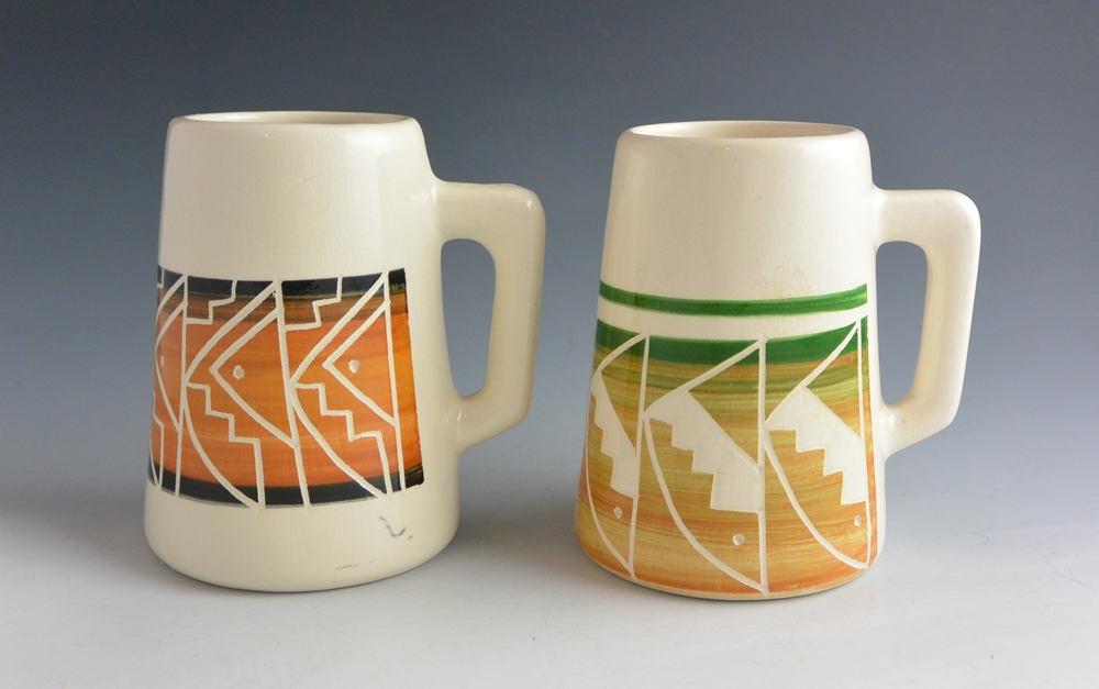 Ute Mountain Tribe Indian Pottery Signed Pitcher & Mugs