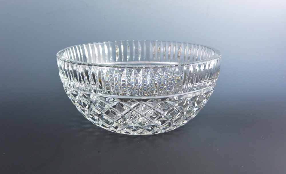 Large Waterford Crystal Bowl in the "Tramore" Pattern