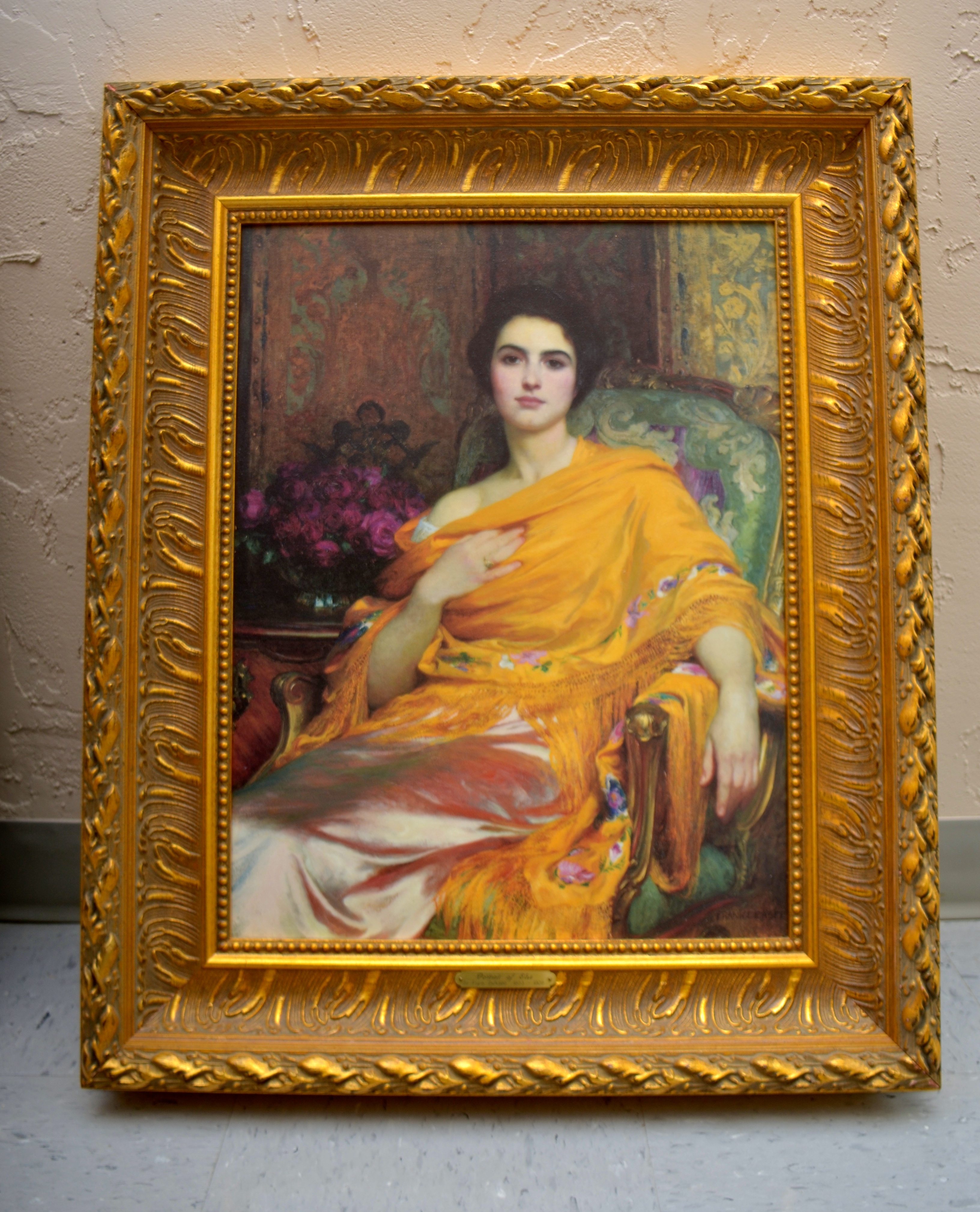 Vintage Gilt Mirror and Prints