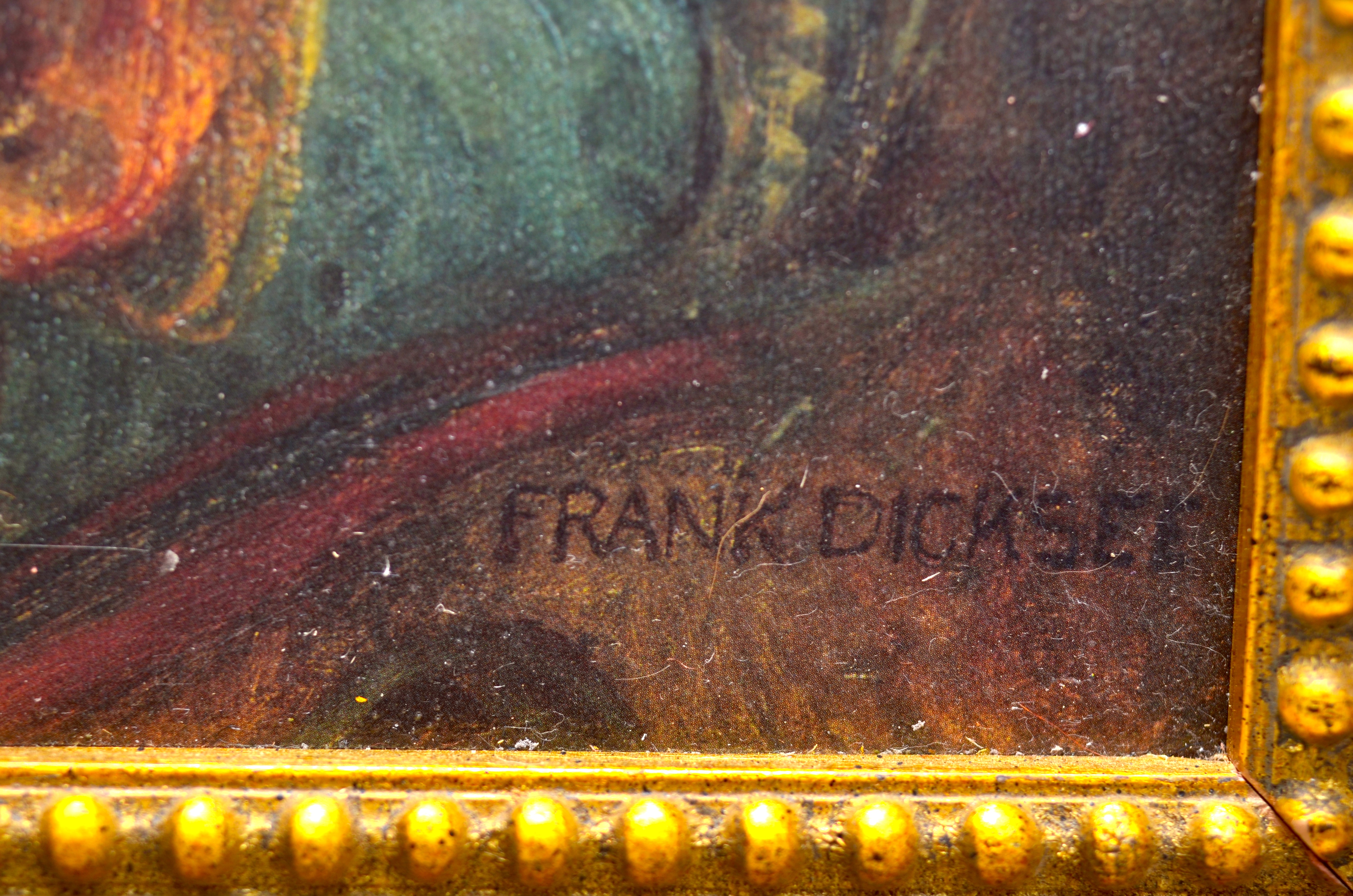 Vintage Gilt Mirror and Prints