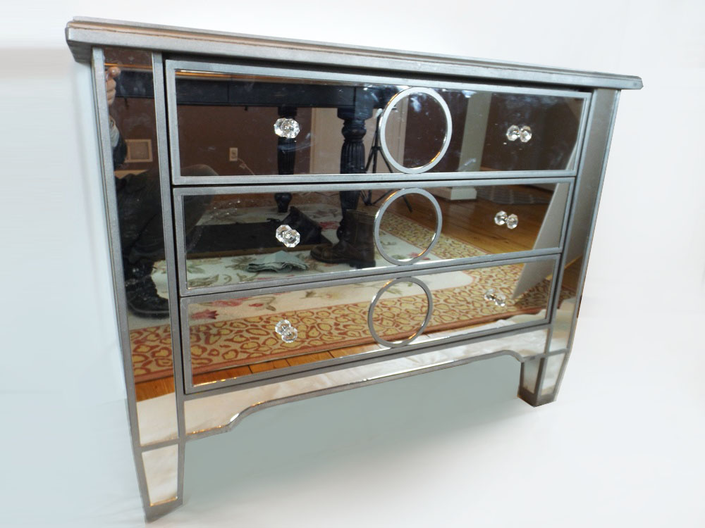Hollywood Regency Style Mirrored Chest