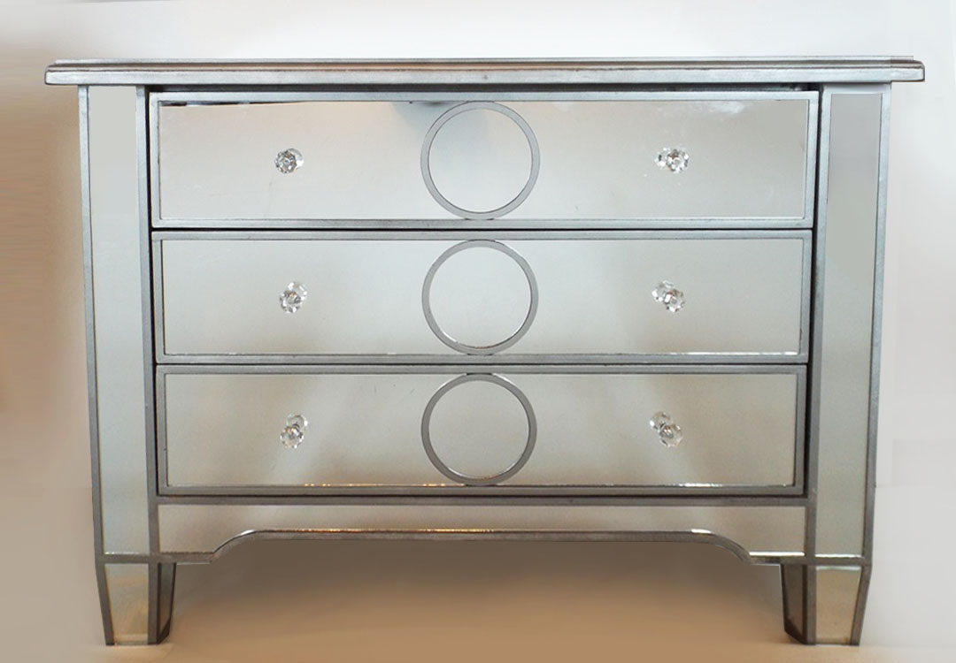 Hollywood Regency Style Mirrored Chest