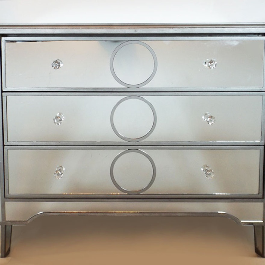 Hollywood Regency Style Mirrored Chest