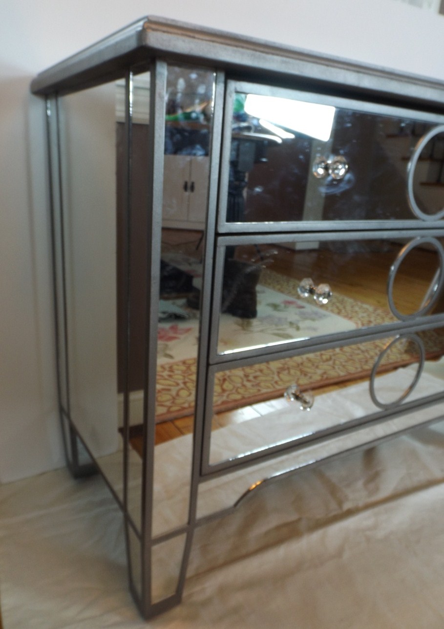 Hollywood Regency Style Mirrored Chest