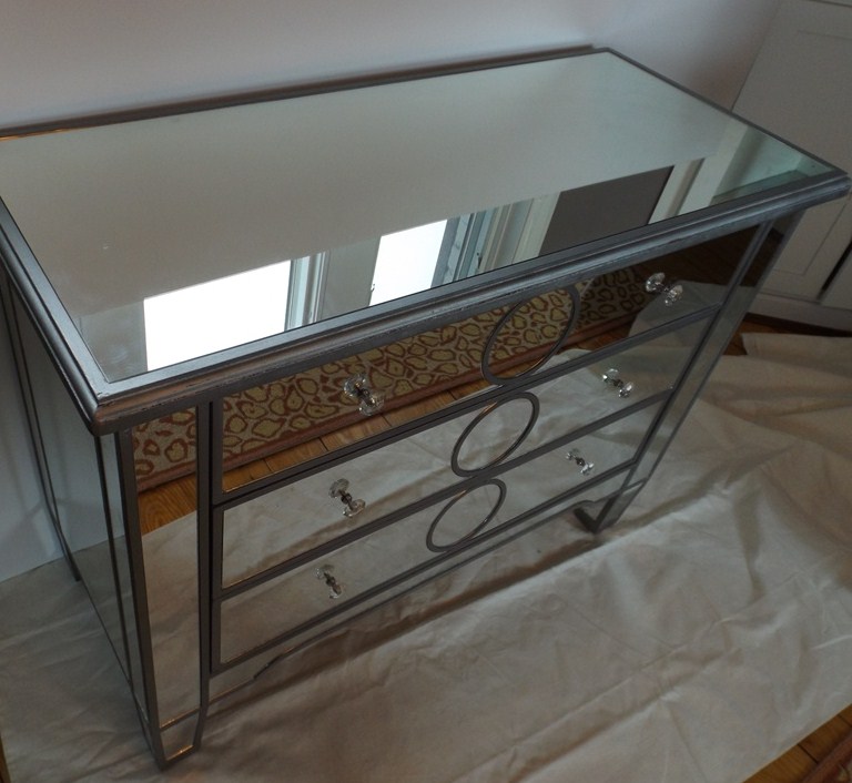 Hollywood Regency Style Mirrored Chest