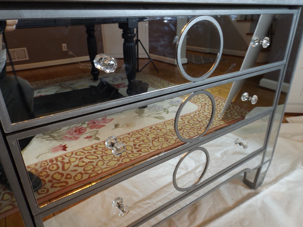 Hollywood Regency Style Mirrored Chest