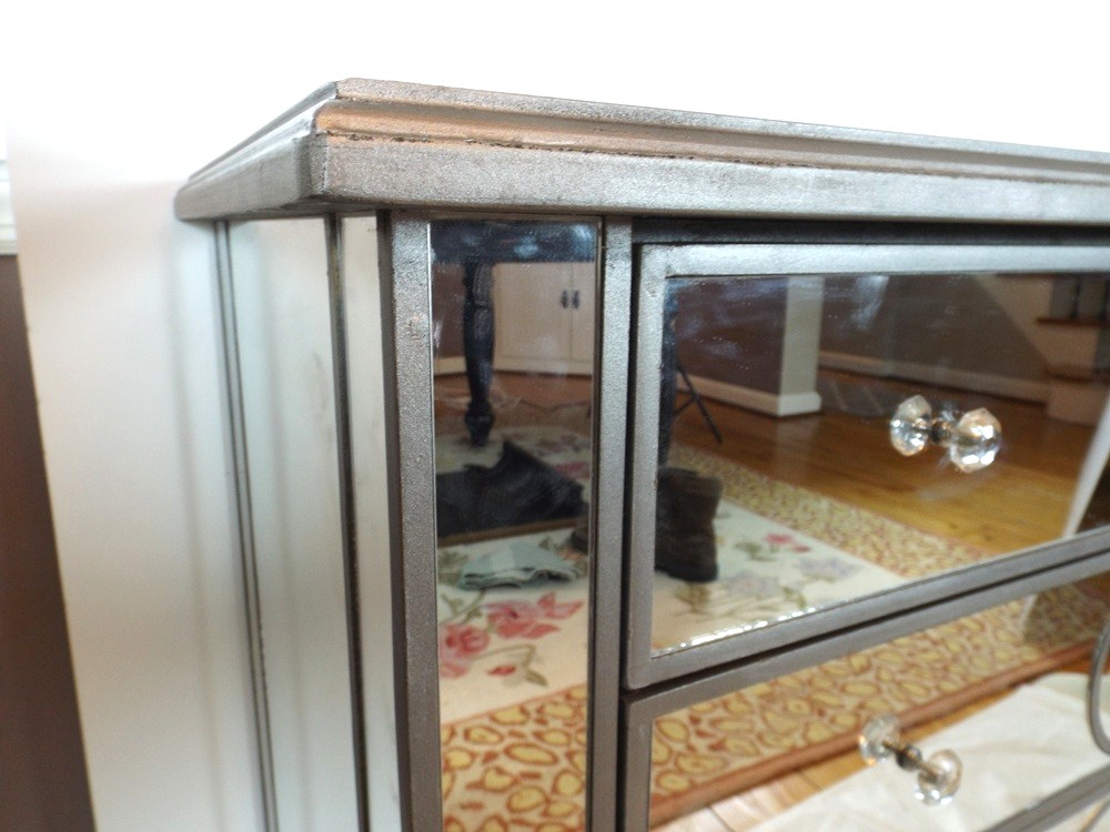 Hollywood Regency Style Mirrored Chest