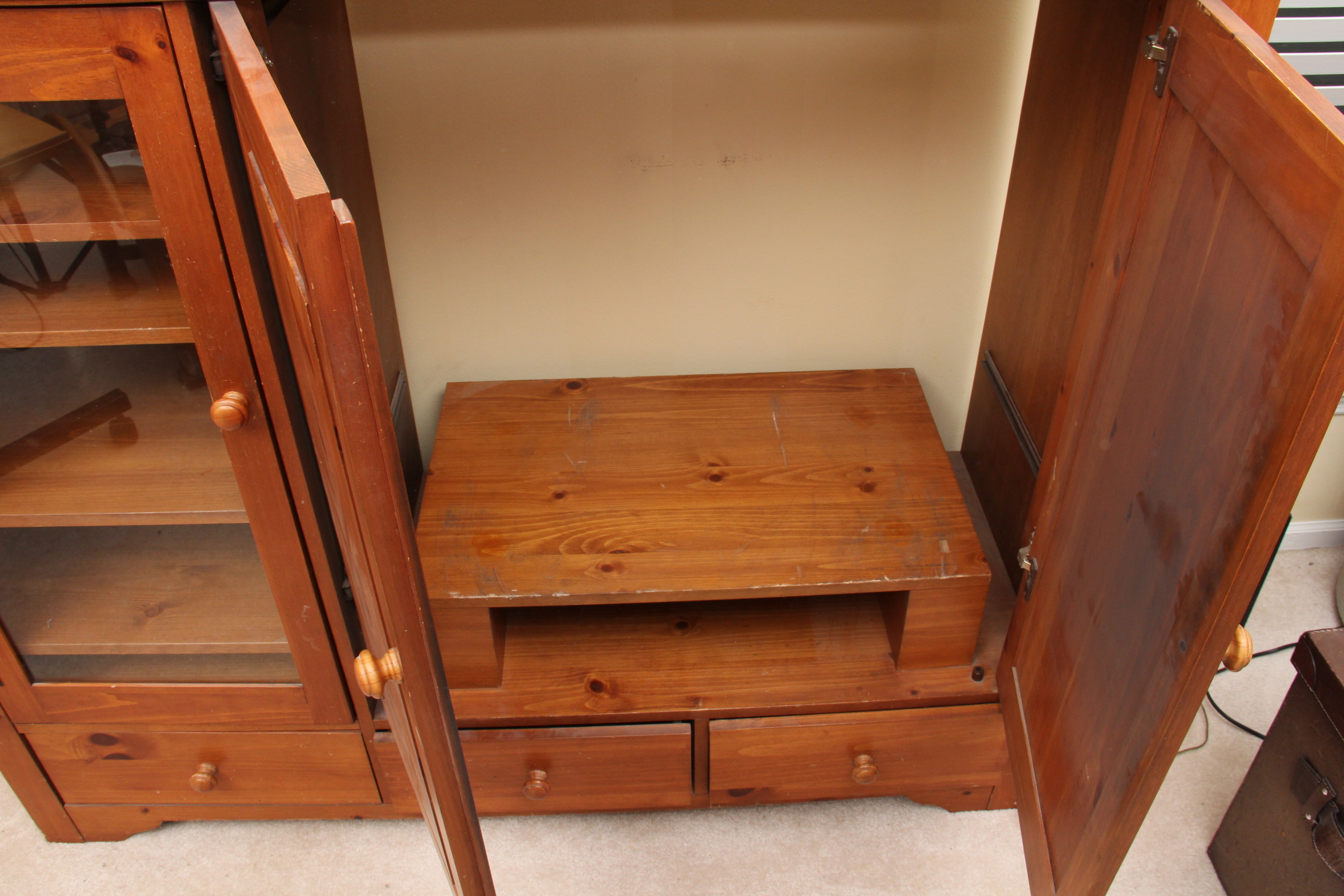 Broyhill Pine Television Console / Cabinet