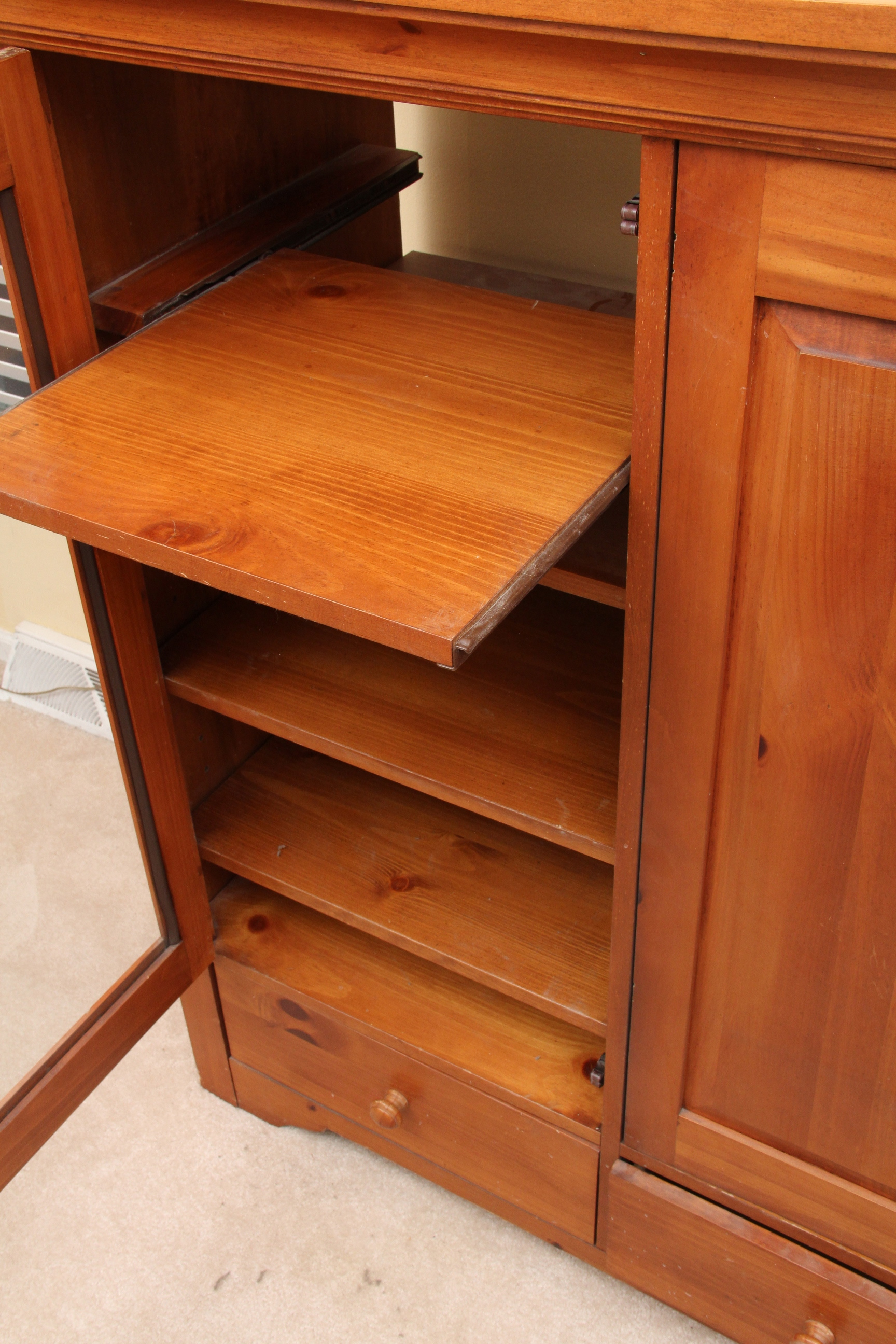 Broyhill Pine Television Console / Cabinet