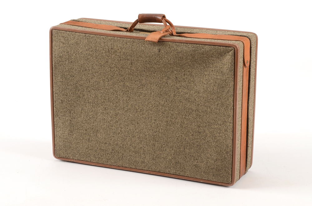 Vintage Hartmann Four Piece Tweed Soft Side Luggage Set