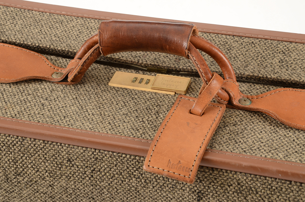 Vintage Hartmann Four Piece Tweed Soft Side Luggage Set