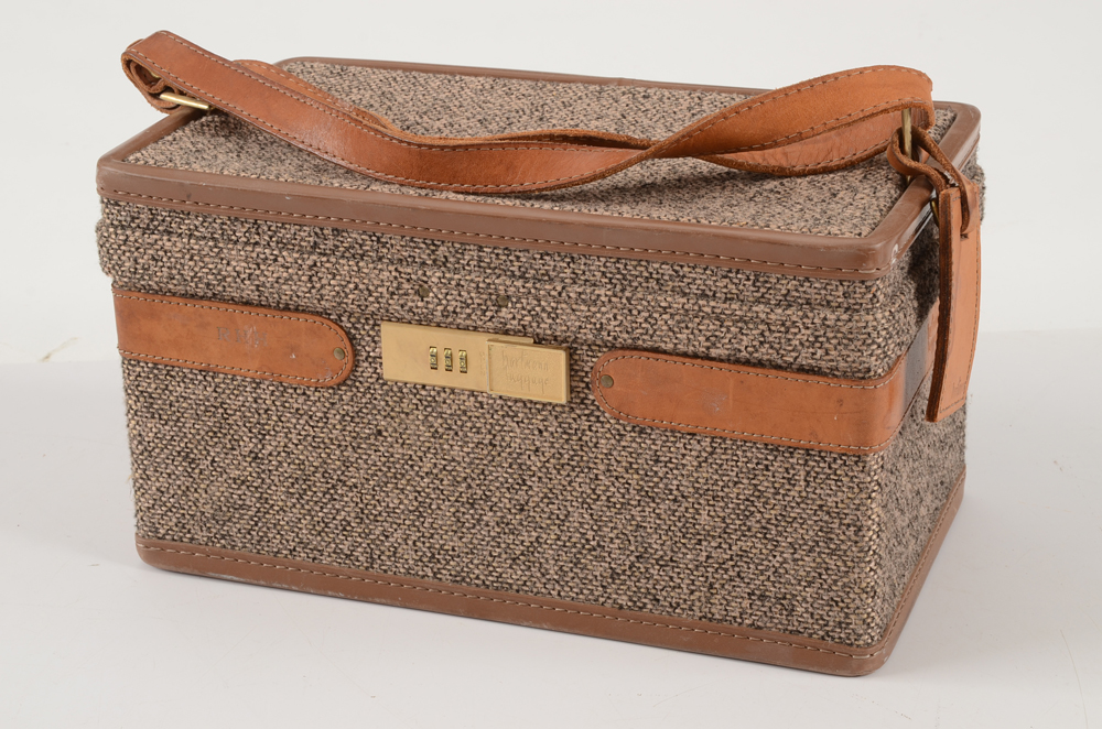 Vintage Hartmann Four Piece Tweed Soft Side Luggage Set