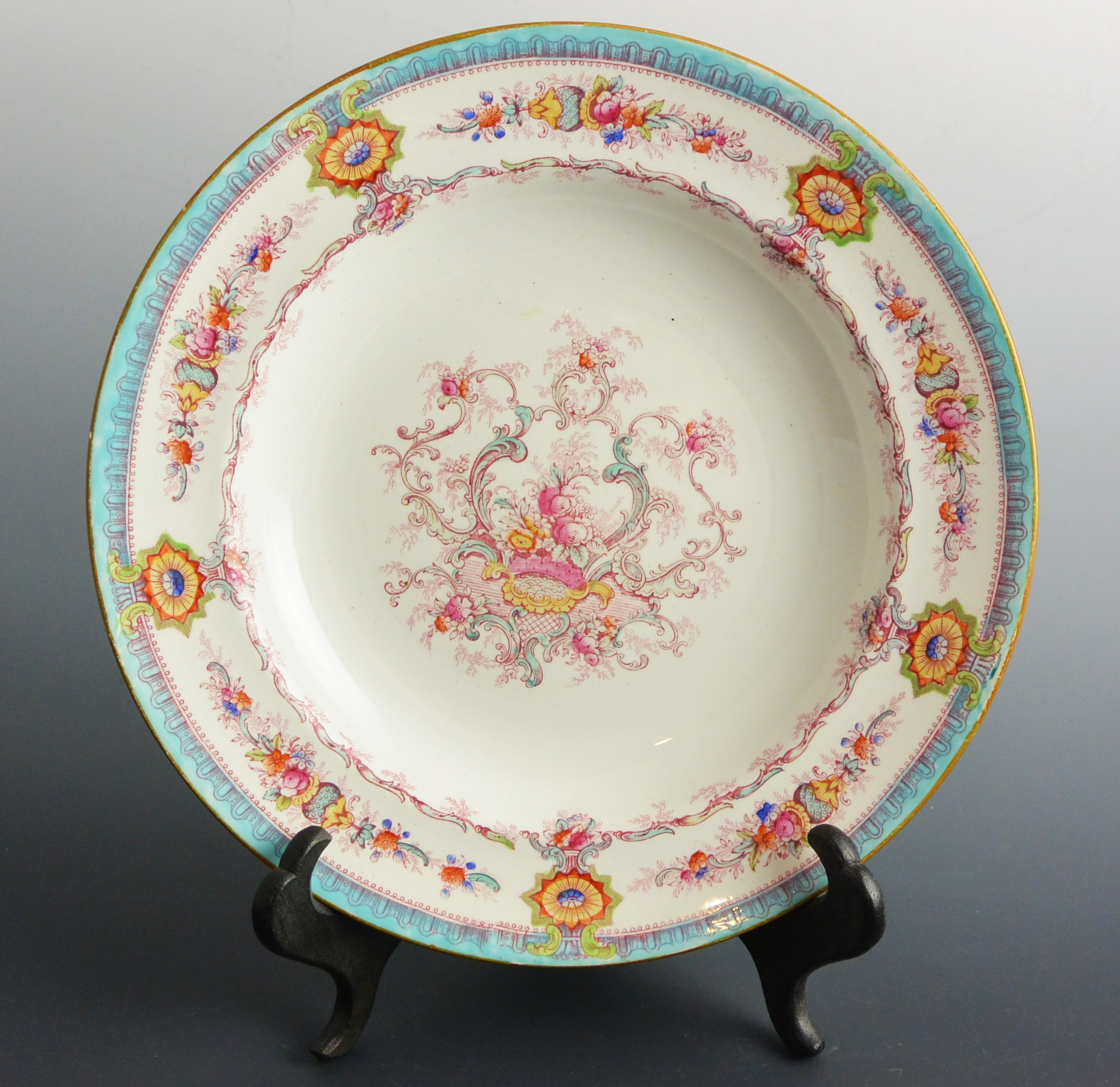 Sought After Cauldon of England Soup Bowl and Fenton Style Vase