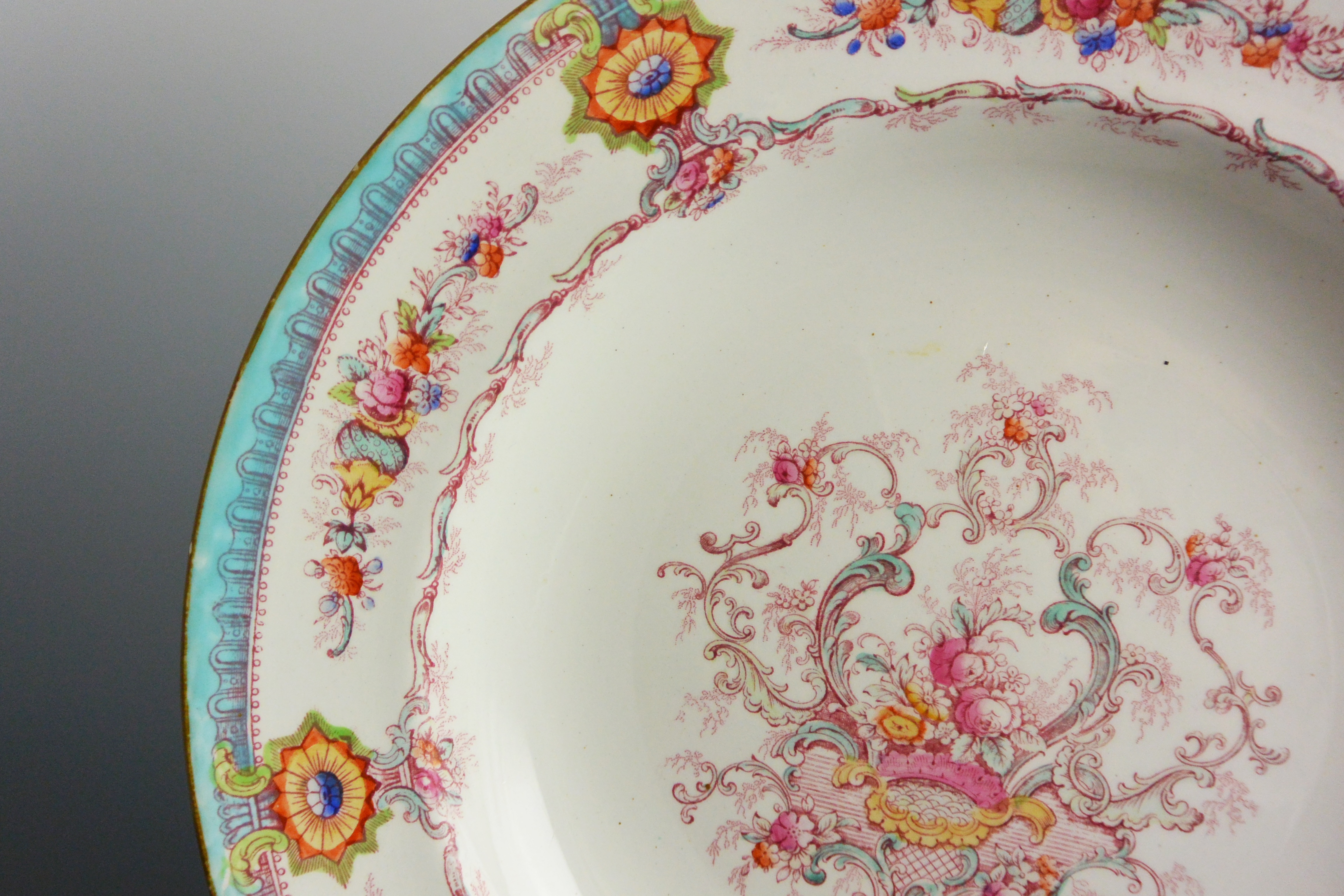 Sought After Cauldon of England Soup Bowl and Fenton Style Vase