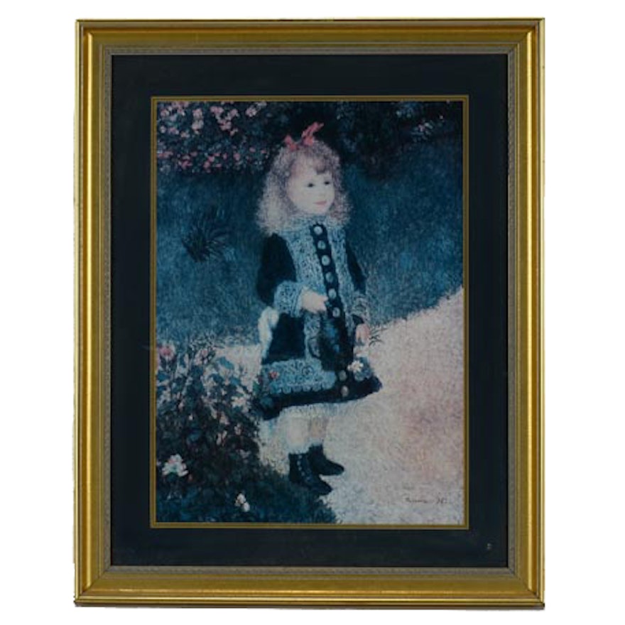 Auguste Renoir "A Girl with a Watering Can" Photo Offset Print