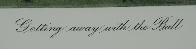 George Wright "Getting Away with the Ball" Hand Tinted Lithograph