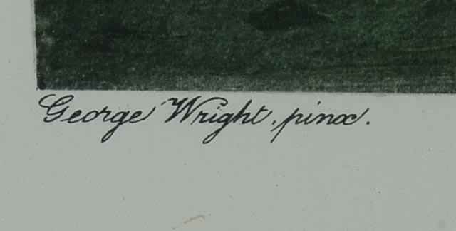 George Wright "Getting Away with the Ball" Hand Tinted Lithograph