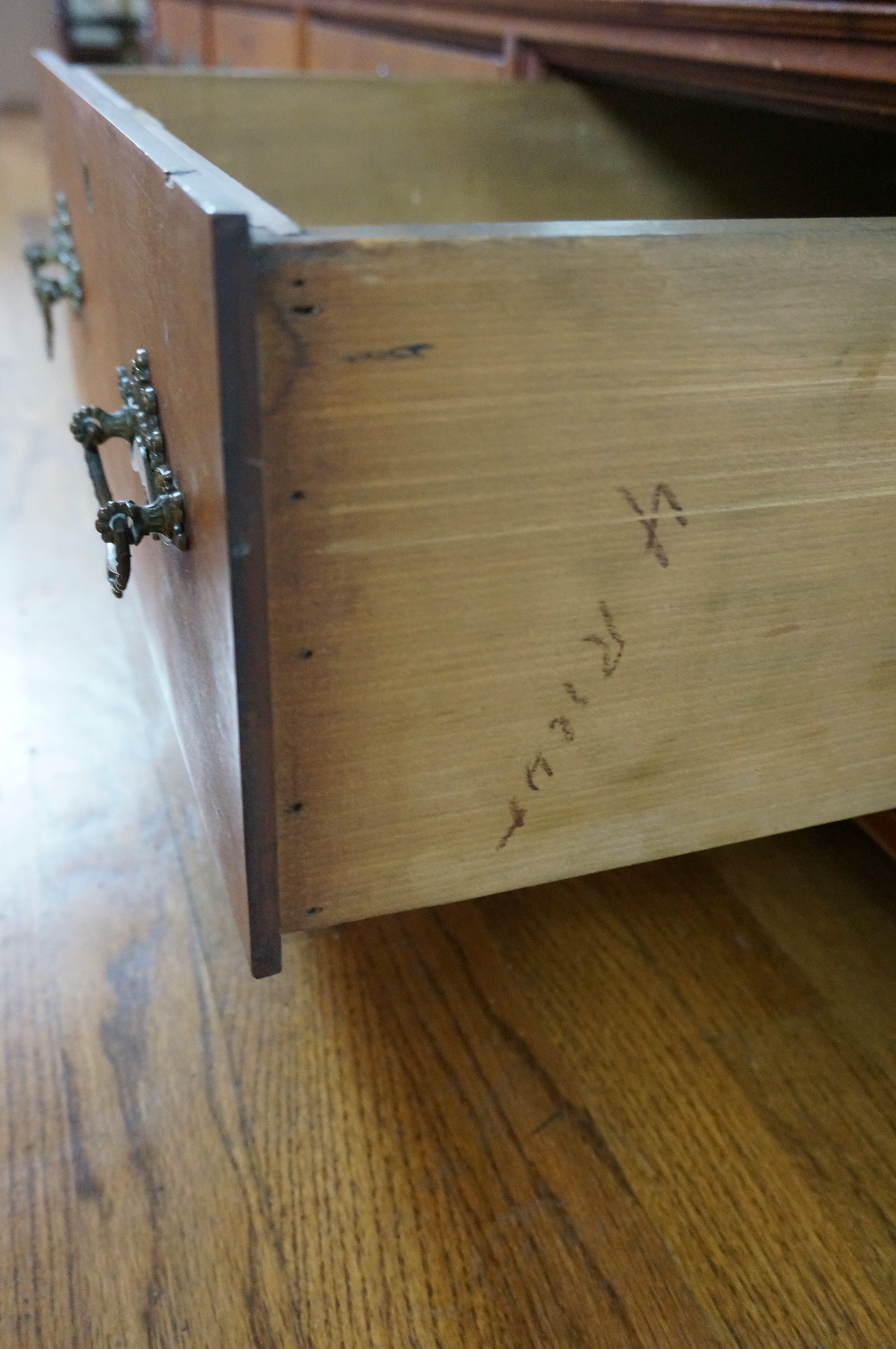 Large Antique Sliding Glass Door Bookcase