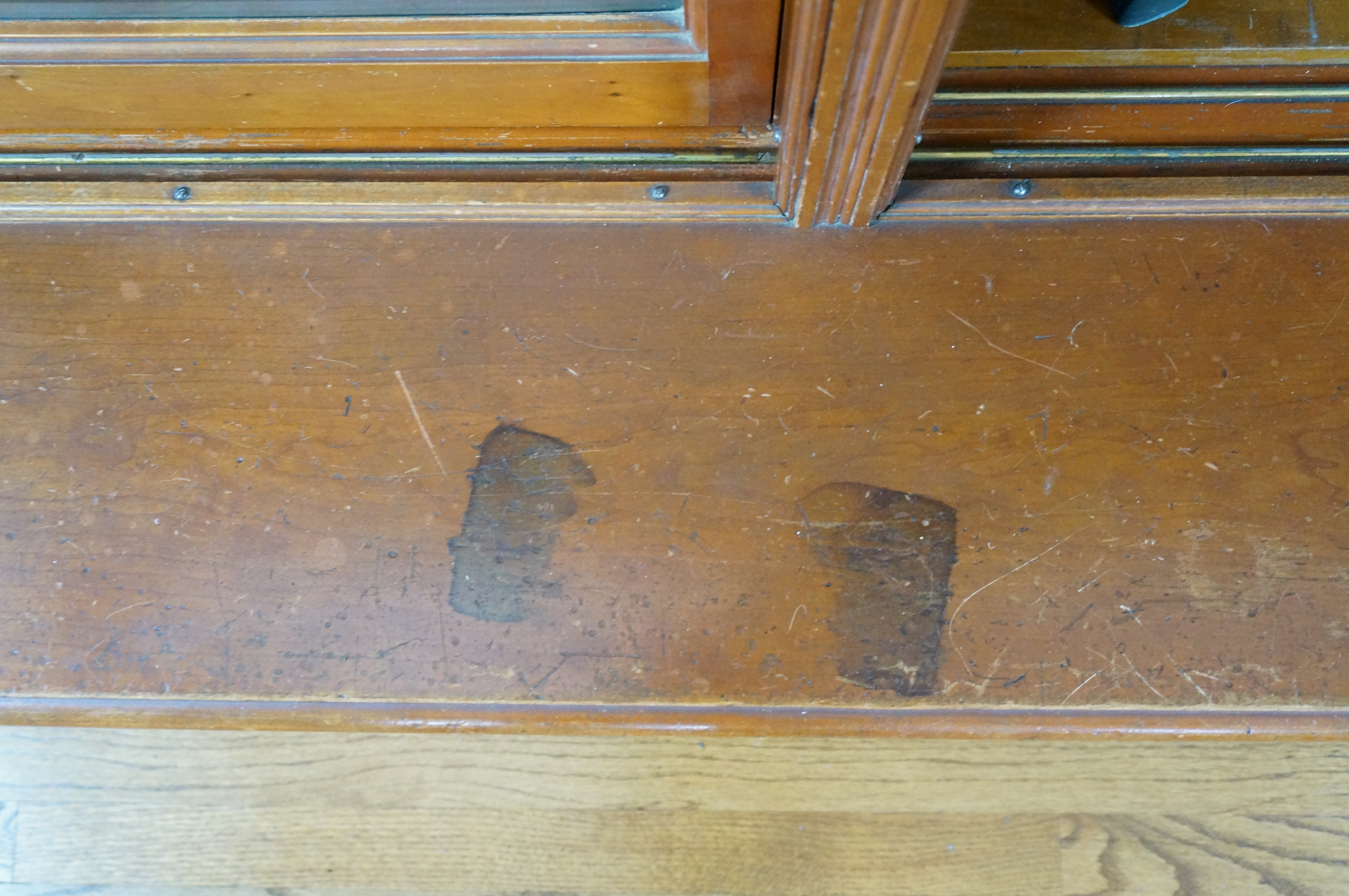 Large Antique Sliding Glass Door Bookcase