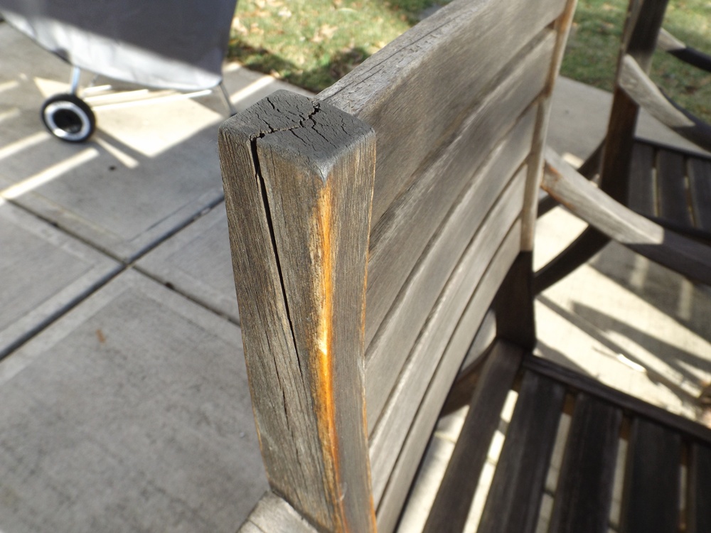 Crate & Barrel Outdoor Teak Table and Chair Set with Umbrella