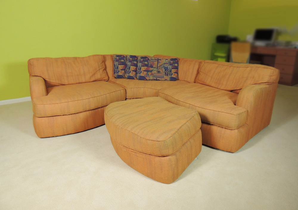 Orange Carter Sectional Sofa