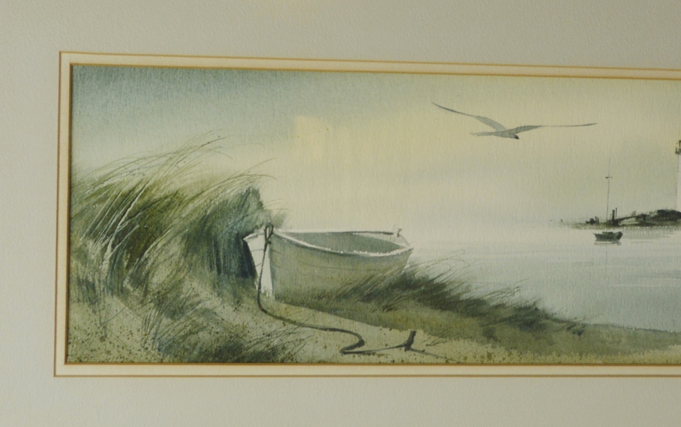 Bjorkland Original Beach Scene Watercolor EBTH