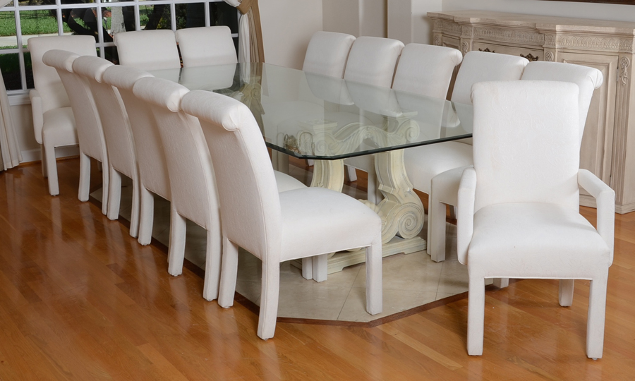 Beveled Glass Top Dining Set