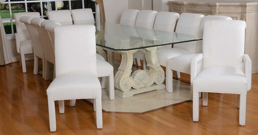 Beveled Glass Top Dining Set
