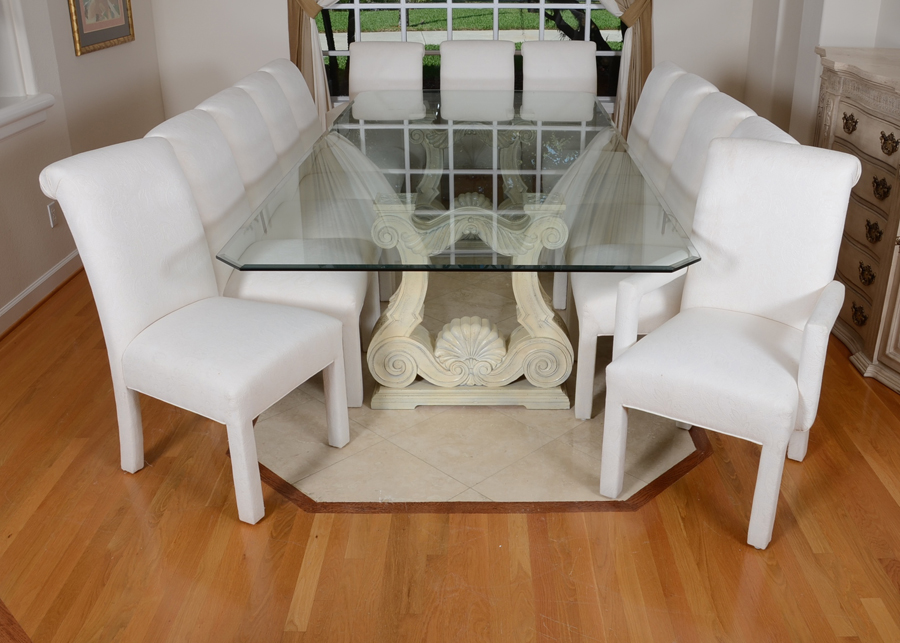 Beveled Glass Top Dining Set