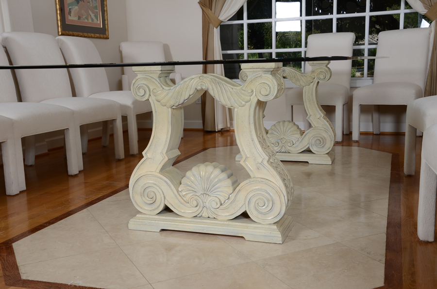 Beveled Glass Top Dining Set