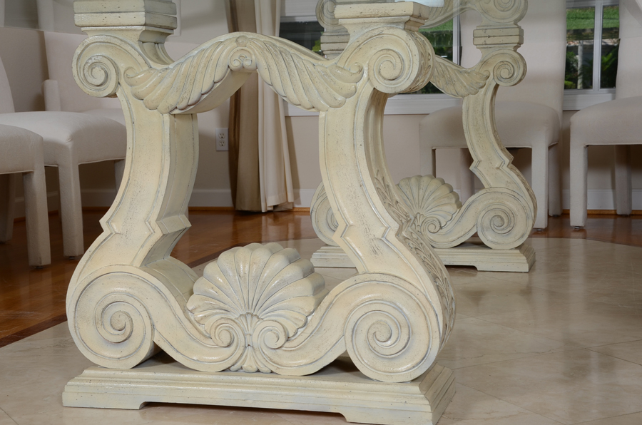 Beveled Glass Top Dining Set