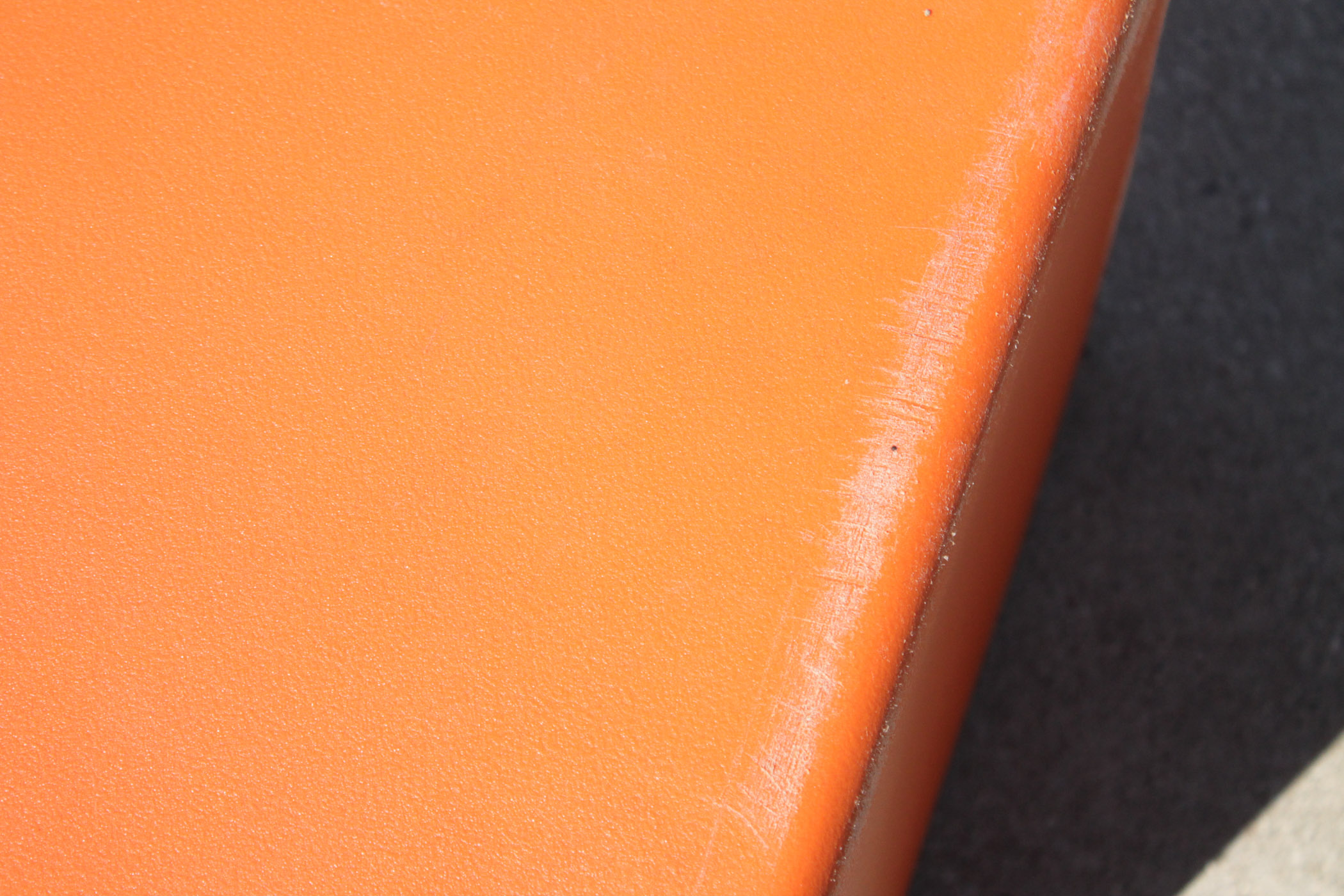 Orange Molded Plastic Bench