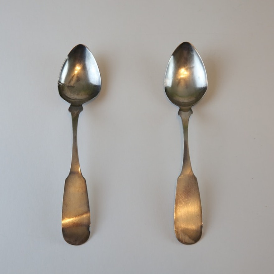 Two Coin Silver Spoons
