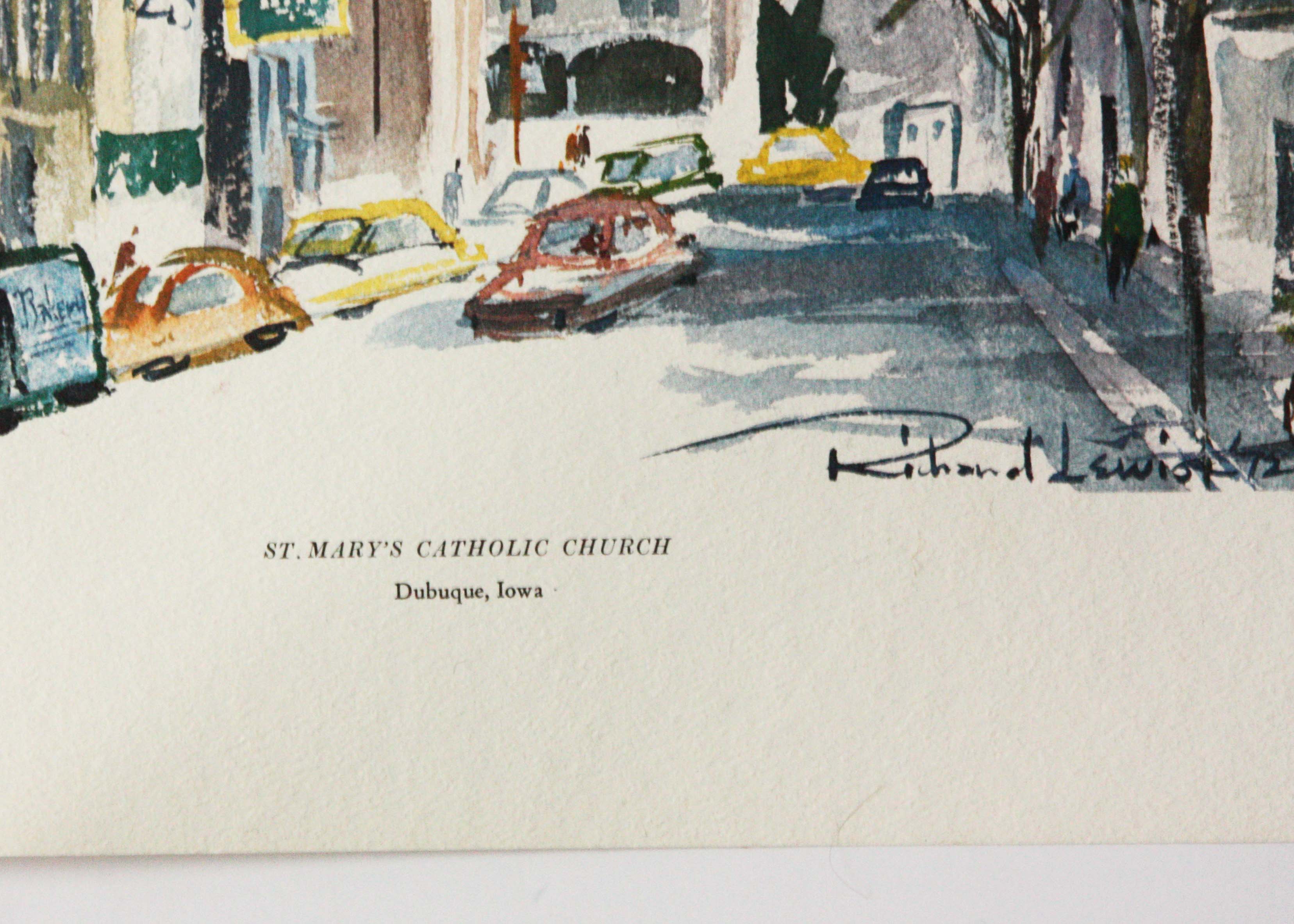 Richard Lewis Dubuque Iowa Offset Lithographs