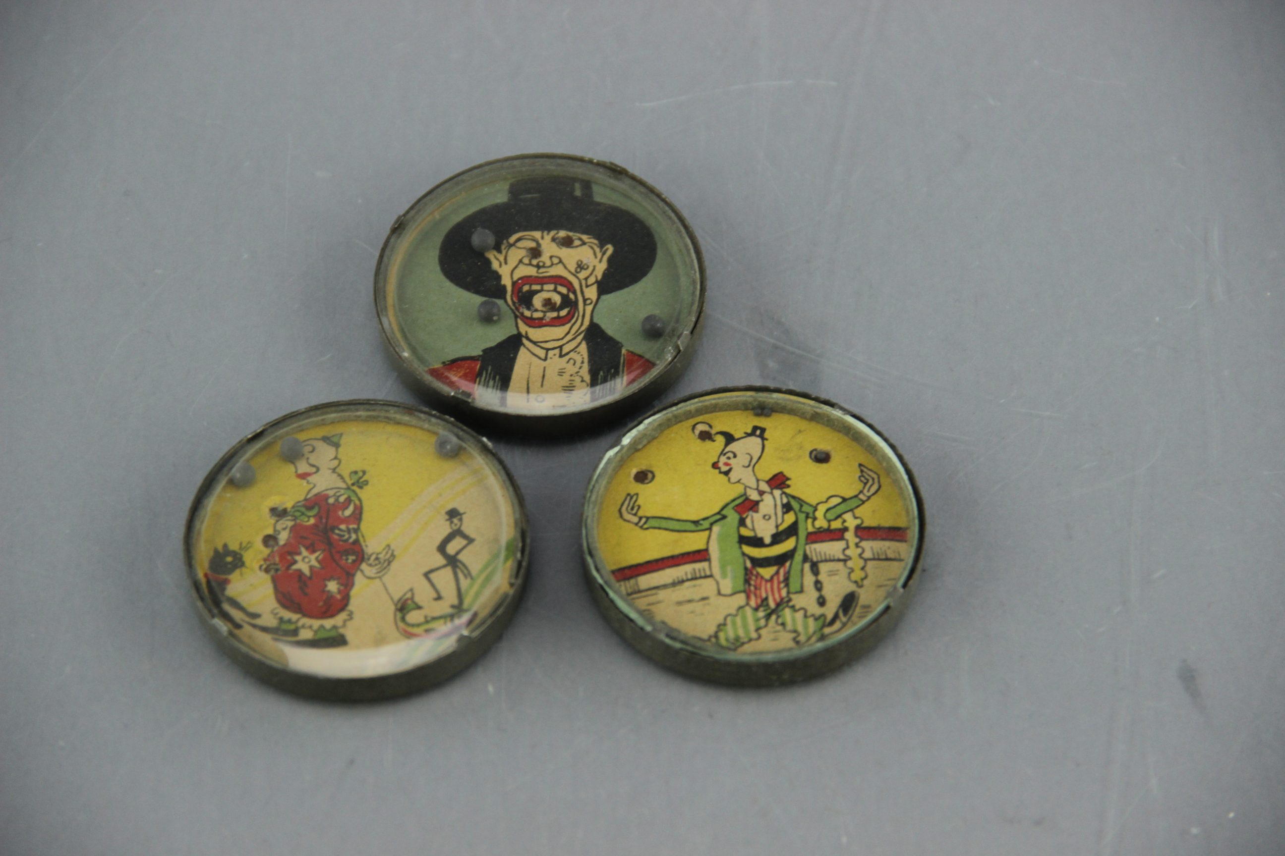 Vintage Round Metal Dexterity Puzzles