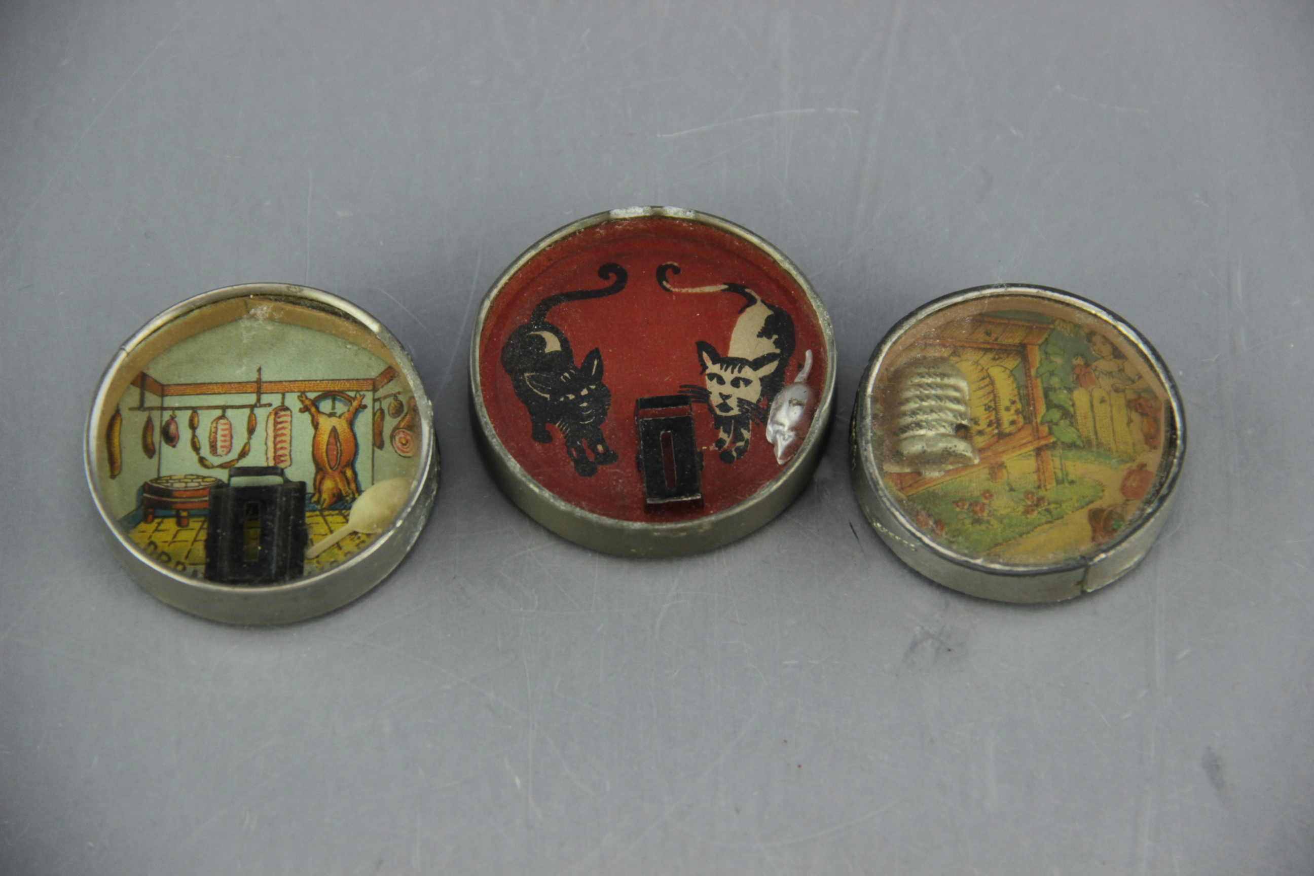 Vintage Round Metal Dexterity Puzzles