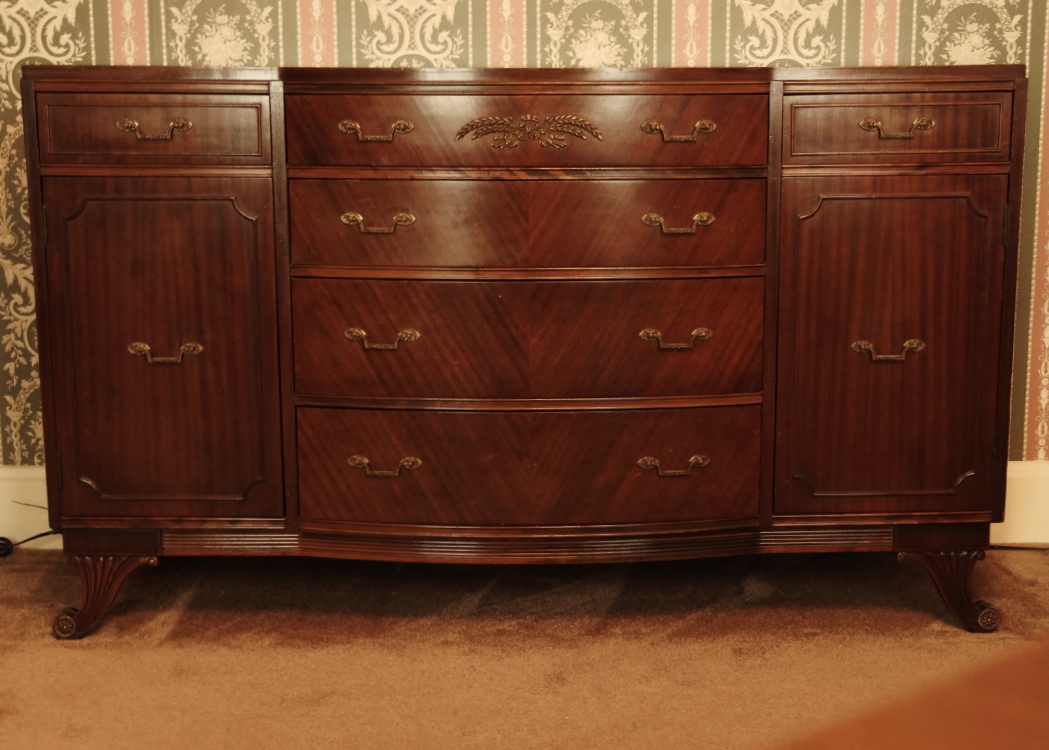 R-Way Furniture Co. Sheraton Style Bow Front Buffet