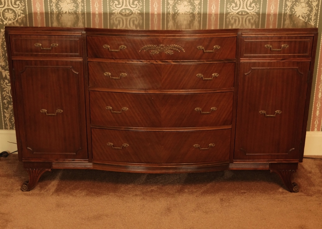 R-Way Furniture Co. Sheraton Style Bow Front Buffet